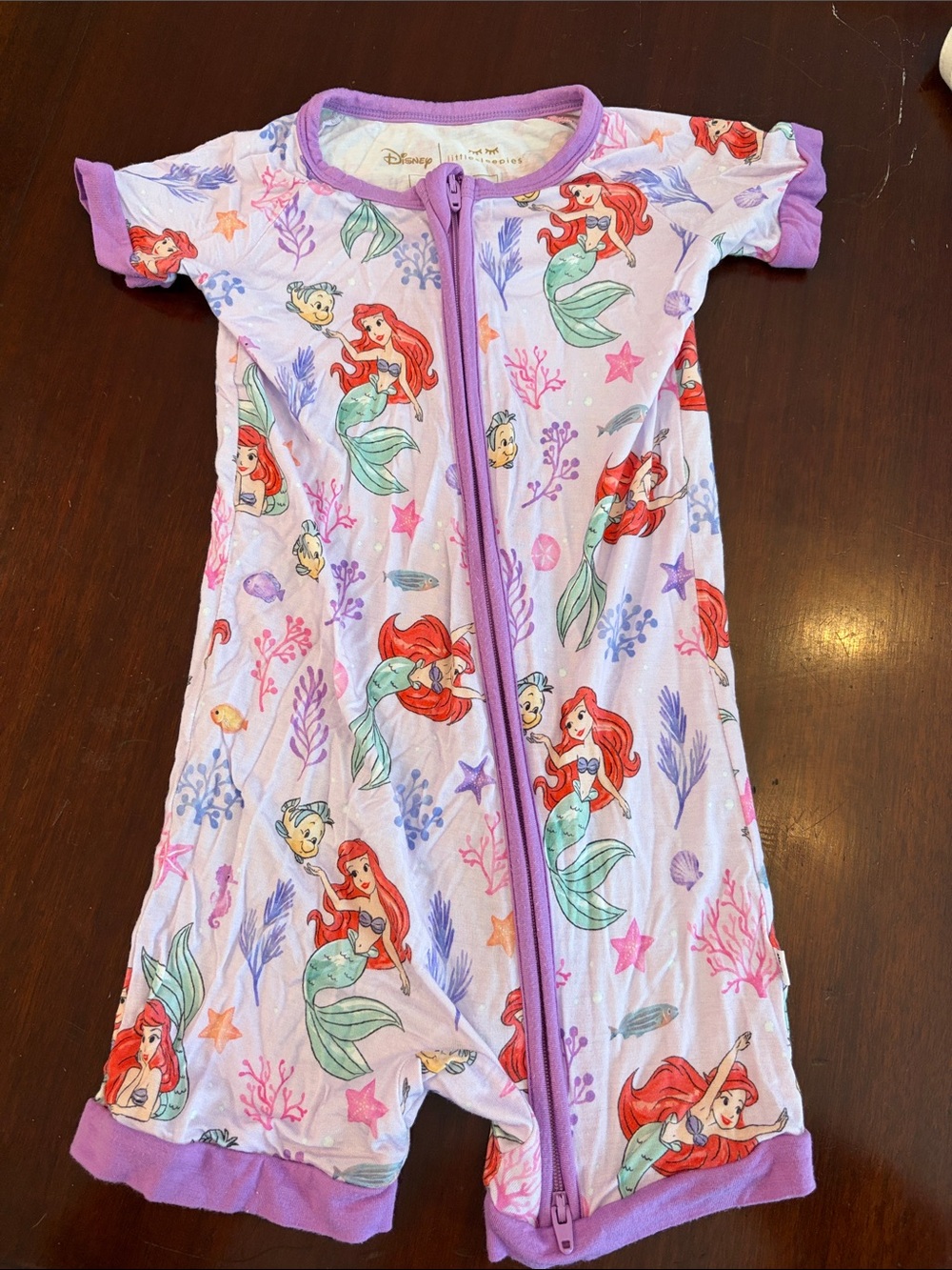 Little Sleepies Purple Ariel Print Shorty